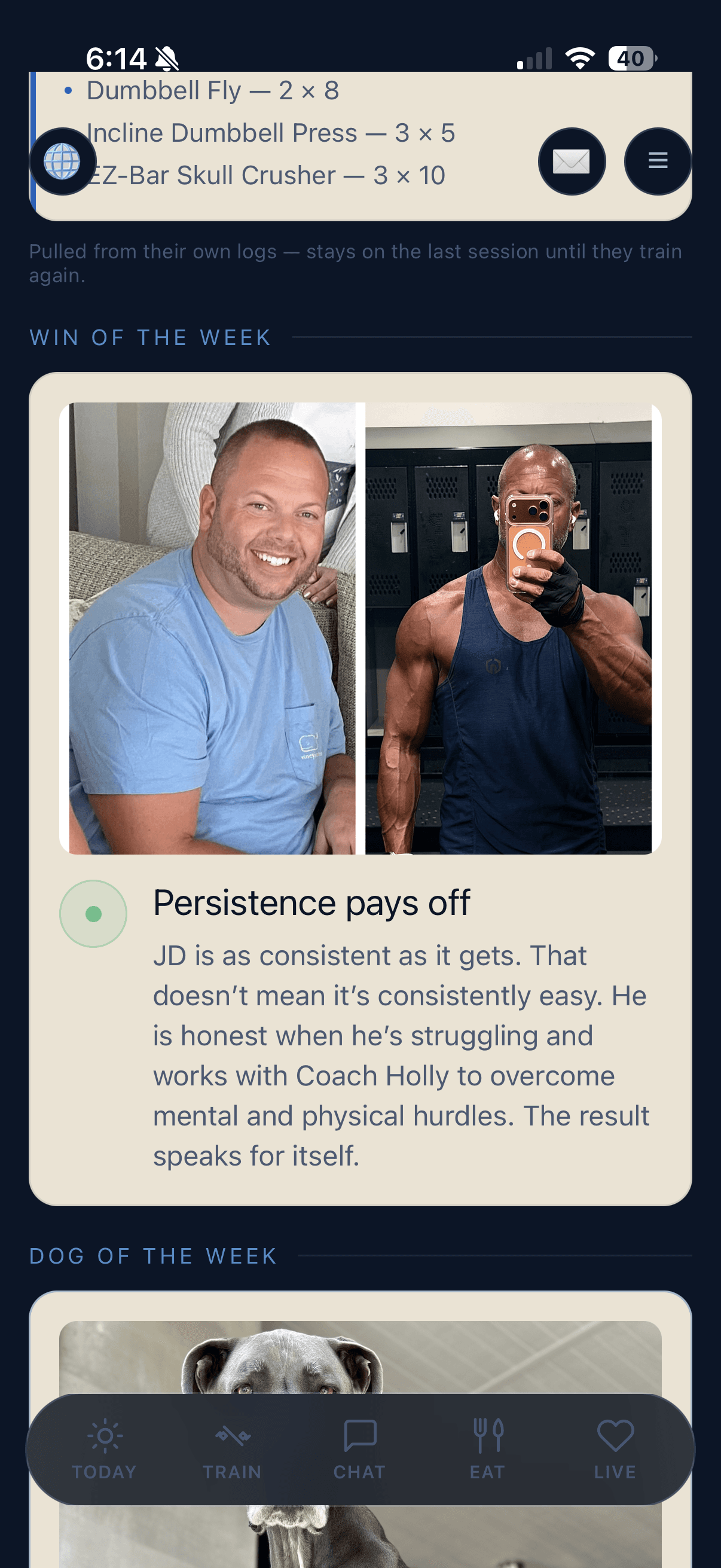 HollyWorld - member Win of the Week transformation